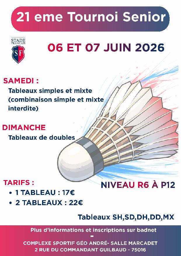 21e TOURNOI NATIONAL DU STADE FRANÇAIS